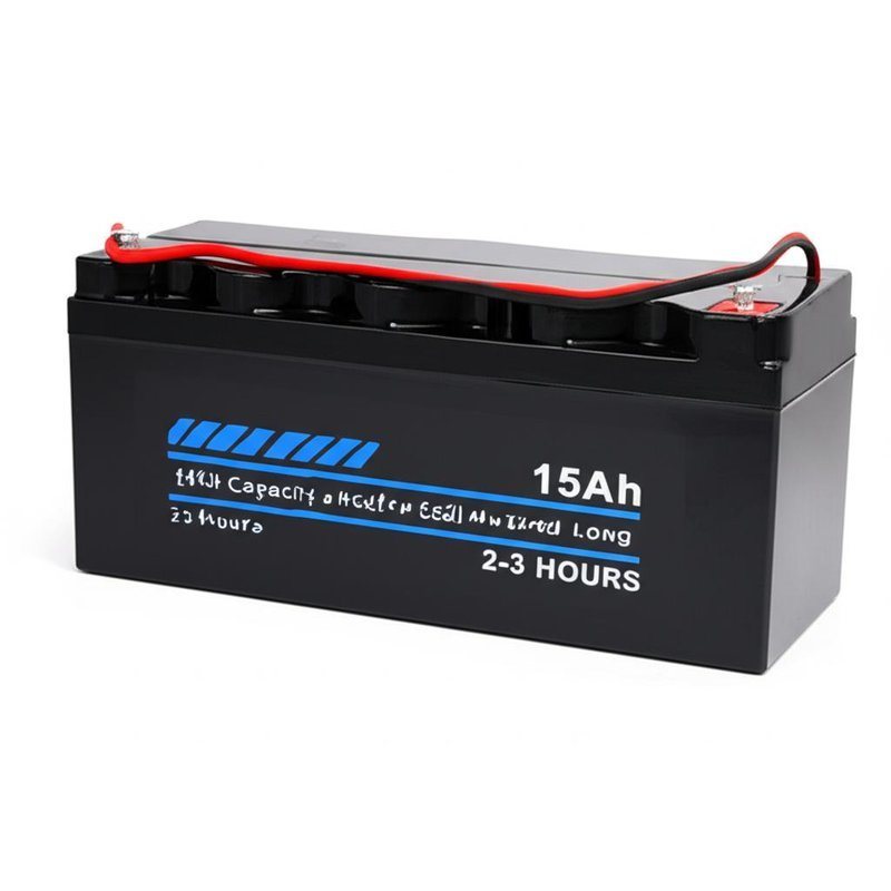 Pin điện dung lớn 15Ah, chạy điện, cho thời gian xả dài 2-3 giờ